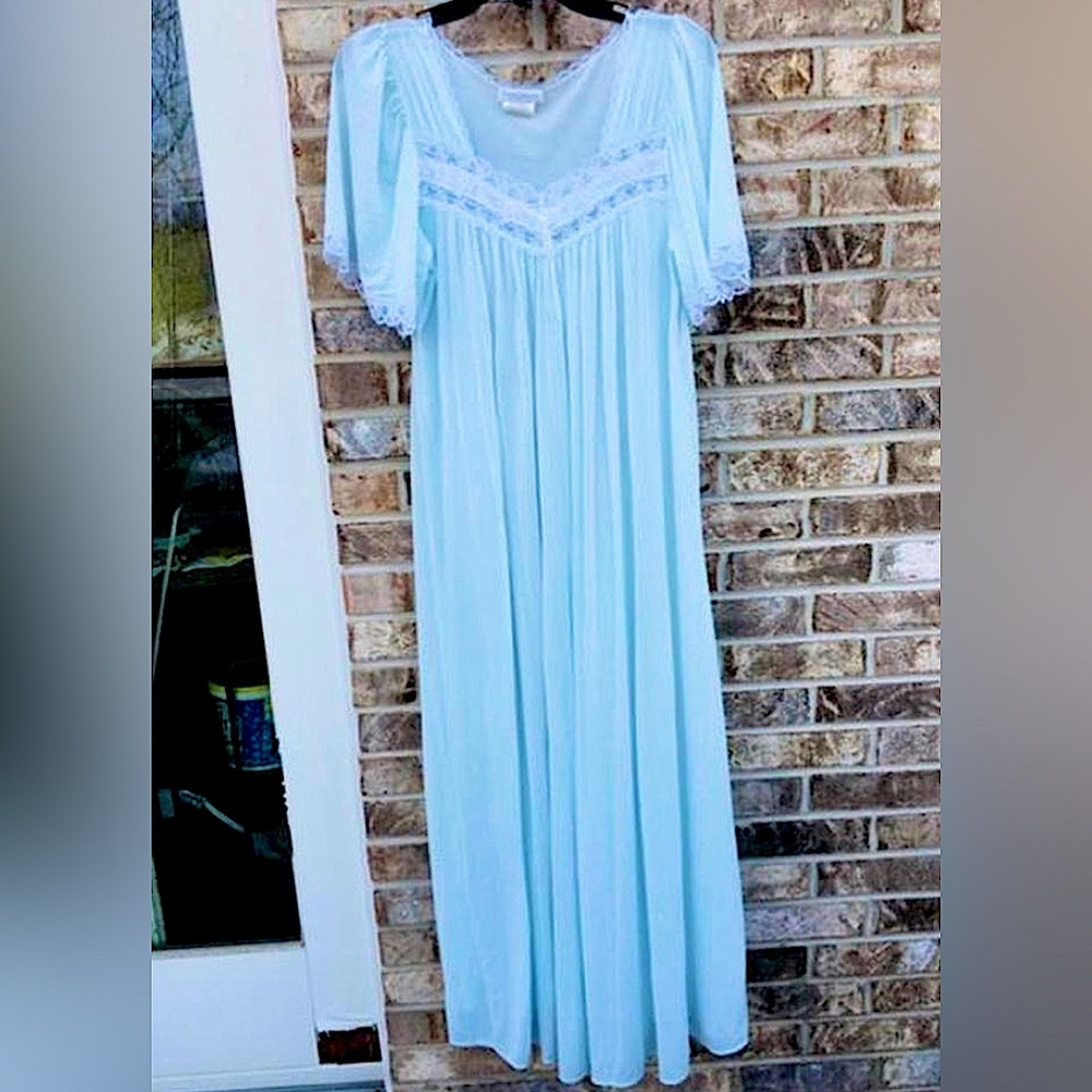 Pale Blue Prairie Cottagecore Nightgown Dress
